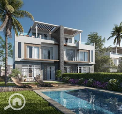 5 Bedroom Twin House for Sale in Sheikh Zayed, Giza - Twin house villa for sale in Dunes Sheikh Zayed in front of Beverly Hills at a special price Dunes