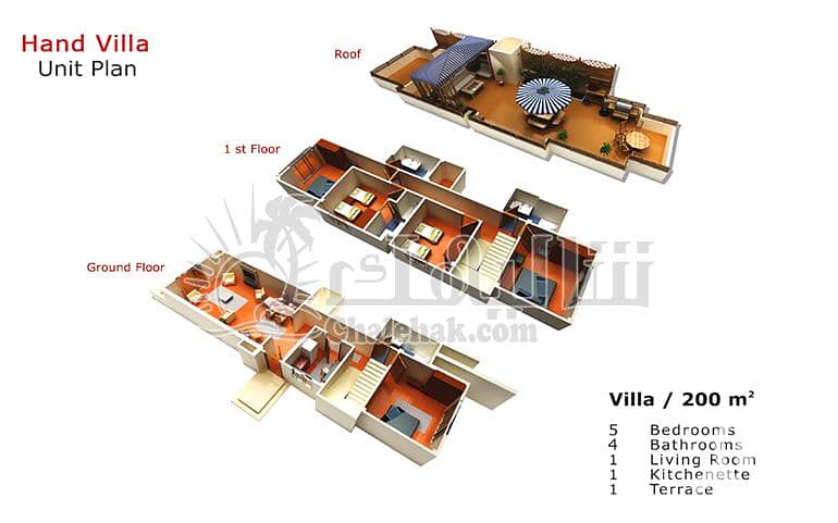 5 Hand-Villa-Unit-Plan-200m-1-Chalehak. JPG