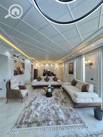 4 Bedroom Duplex for Rent in Sheikh Zayed, Giza - Duplex Apartment with Garden for Rent – Ultra Modern Finishing, Next to Arkan Mall