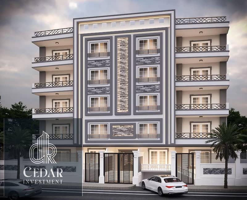 Apartment for sale, corner next to Sodic, 265m, installment over 24 months, Beit Al-Watan Complementary, 6 October.
