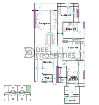 شقة 3 غرف نوم للبيع في سموحة، الإسكندرية - IMG-20250924-WA0044. jpg