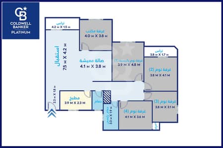 شقة 5 غرف نوم للبيع في سموحة، الإسكندرية - 4. . png