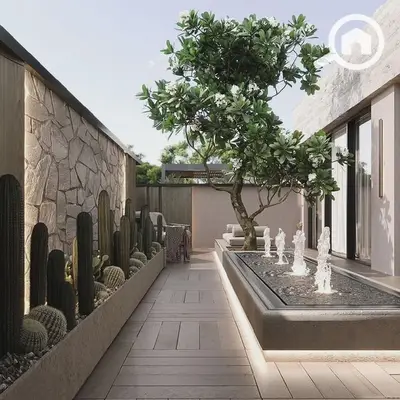 Apartment 155m² ground floor with 155m² private garden for sale in a prestigious compound in Sheikh Zayed