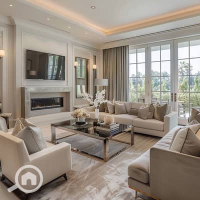 شقة 4 غرف نوم للبيع في الشيخ زايد، الجيزة - The Nuances of Contemporary Living Room Interior Design _ FH. jpeg