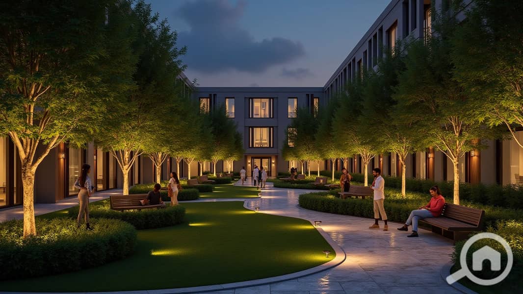 4 Courtyard at Night. png