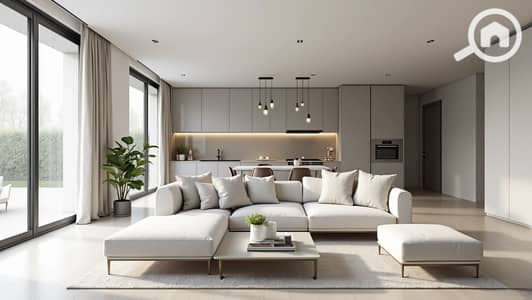 3 Bedroom Flat for Sale in Sheikh Zayed, Giza - Living Room. png