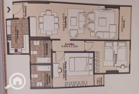 2 Bedroom Flat for Sale in Smoha, Alexandria - شقة ١٢٠ متر للبيع كمباوند مروج سموحه موقع متميز اسنلام ٢٠٢٦