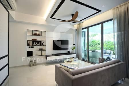 1 Bedroom Flat for Sale in New Cairo, Cairo - condo-design-canberra-drrive-home-interior-living-hall-side. jpg