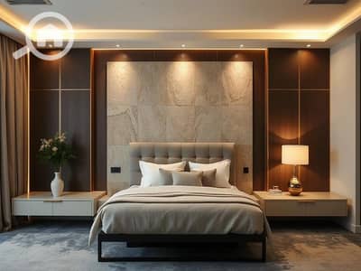2 Bedroom Flat for Sale in New Cairo, Cairo - A serene master bedroom suite designed as a tra. . . . png