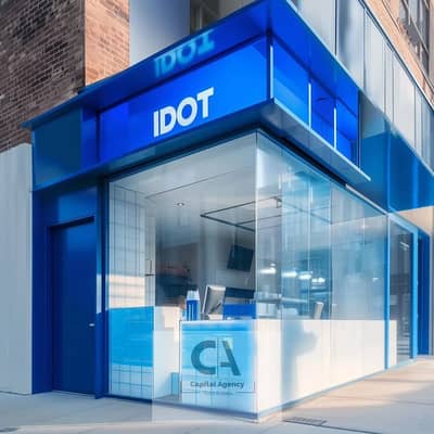 Restaurant & Cafe for Rent in New Cairo, Cairo - _ ▪️𝗗𝗲𝘀𝗶𝗴𝗻𝗲𝗱 𝗯𝘆 𝗜𝗱𝗼𝘁 Blue Concept Interior Design #상업공간인테리어 #인테리어디자인 #간판디자인 #아크릴간판 #아이닷 #idot. jpeg