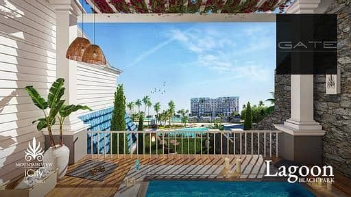 3 Bedroom Flat for Sale in New Cairo, Cairo - mountain-view-lagoon-beach-park. jpg