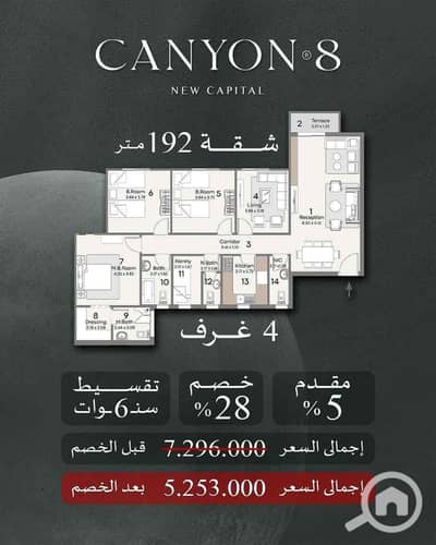 فلیٹ 4 غرف نوم للبيع في العاصمة الإدارية الجديدة، القاهرة - 1756d348-4589-418a-9665-89616b35d6d4. jpg