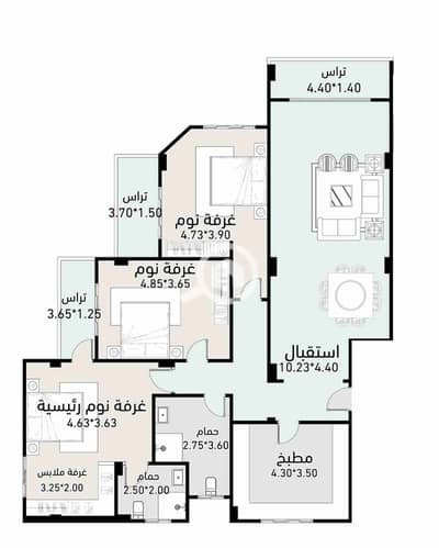 شقة 3 غرف نوم للبيع في القاهرة الجديدة، القاهرة - 1001025166. jpg