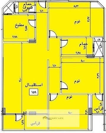 فلیٹ 3 غرف نوم للبيع في حدائق الاهرام، الجيزة - 159م. jpg