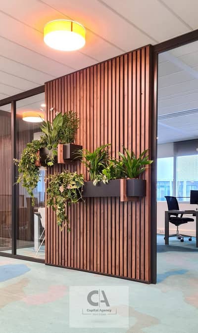 مکتب  للبيع في القاهرة الجديدة، القاهرة - Kantoorplanten op hoogte _ Natuurlijke inrichting _ Retro _ Natural _ Ten Brinke Interieurbeplanting. jpeg