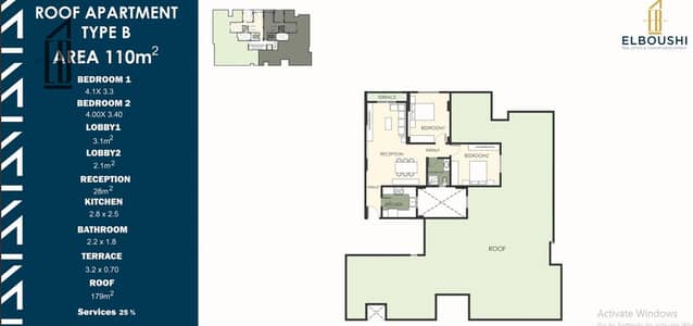 2 Bedroom Roof for Sale in New Cairo, Cairo - 666666. jpg