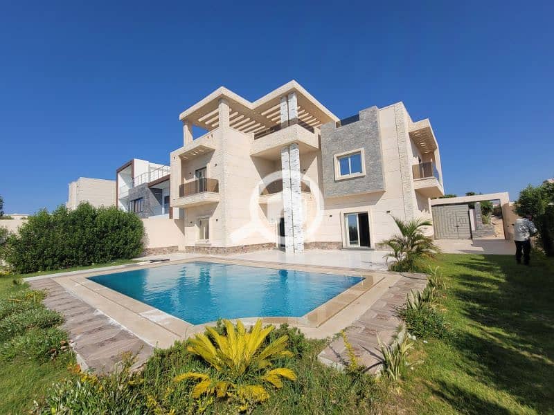 فيلا ناصيه بحرى للبيع في كينج مريوط مسجله نهائى