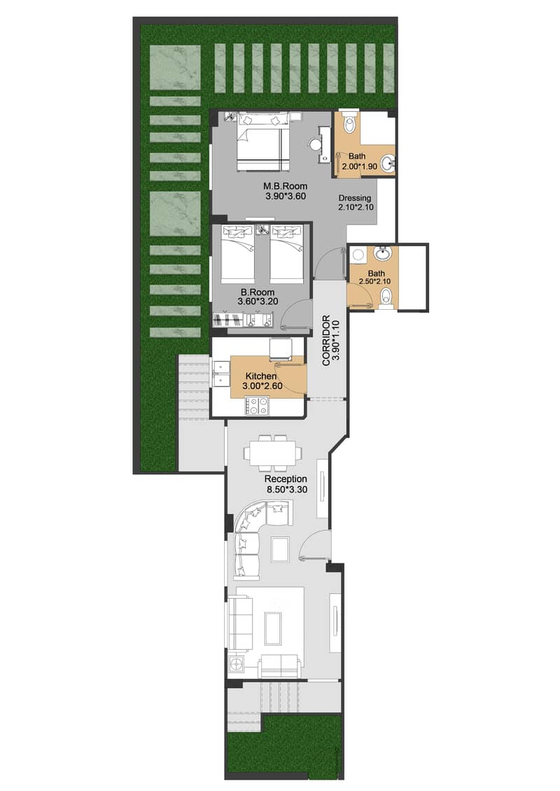10 Ground left 140 m + 64 m garden. jpg
