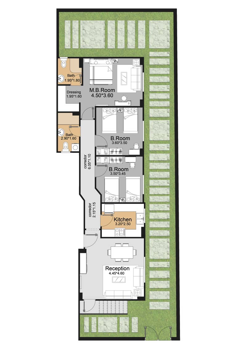5 Ground Right 153 M2 +99 M2 Garden. jpg