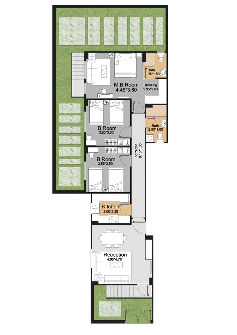 5 Ground Left 150 M2 +72 M2 Garden. jpg