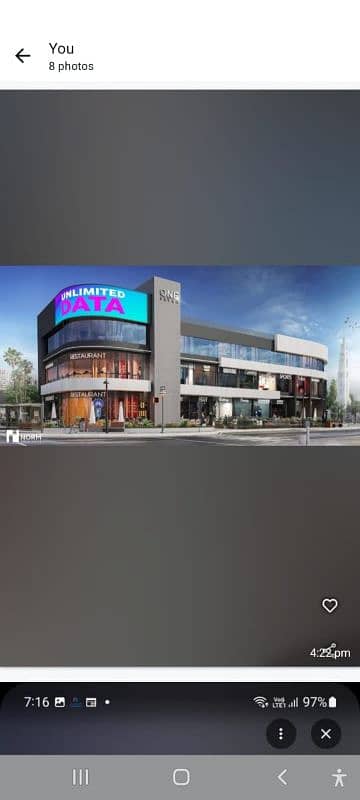 Retail for Rent in New Cairo, Cairo - محل للأيجار النرجس فيلات one 7 mall الدور الأرضى