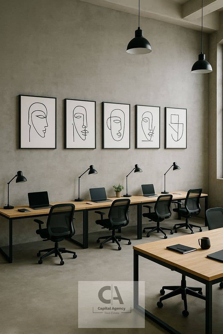3 Industrial Office Wall Art Idea_ Minimalist Line Art. jpg