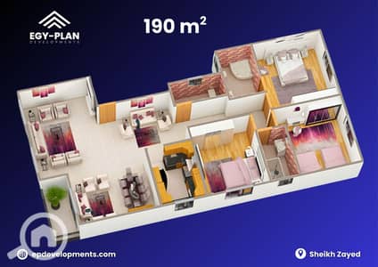 فلیٹ 3 غرف نوم للبيع في الشيخ زايد، الجيزة - Catalog  Bait Al-Watan. png