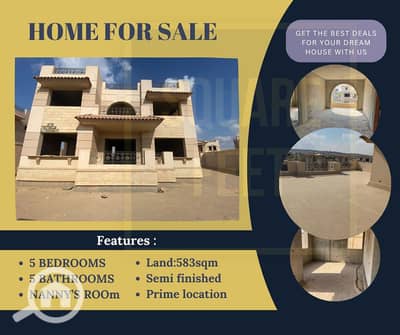 5 Bedroom Villa for Sale in Sheikh Zayed, Giza - Gray Minimalist Home For Sale Facebook Post. png