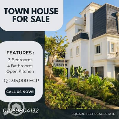 تاون هاوس 3 غرف نوم للبيع في 6 أكتوبر، الجيزة - Black and White Modern House For Sale Instagram Post. png