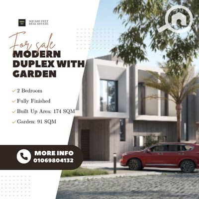 دوبلكس 2 غرفة نوم للبيع في الشيخ زايد، الجيزة - Brown White Modern Apartment Rent Instagram Post. png