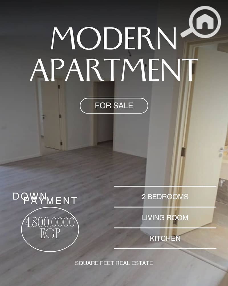 White and Black Modern Apartment For Rent Instagram Post. png