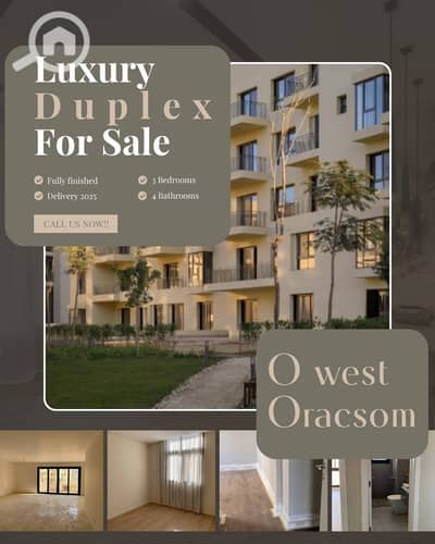 دوبلكس 3 غرف نوم للبيع في 6 أكتوبر، الجيزة - Brown and Beige Minimalist Real Estate Apartments Sale Promotion Instagram Post. png