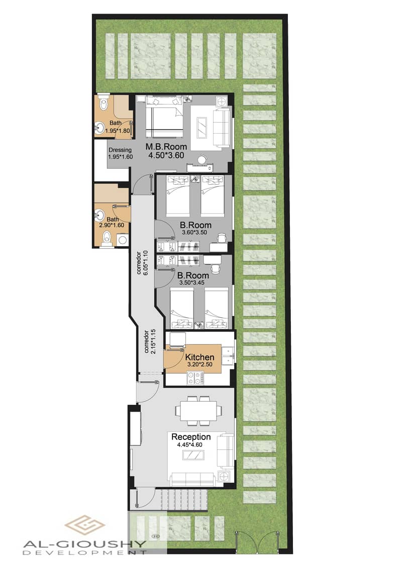 4 Ground Right 153 M2 +99 M2 Garden. jpg
