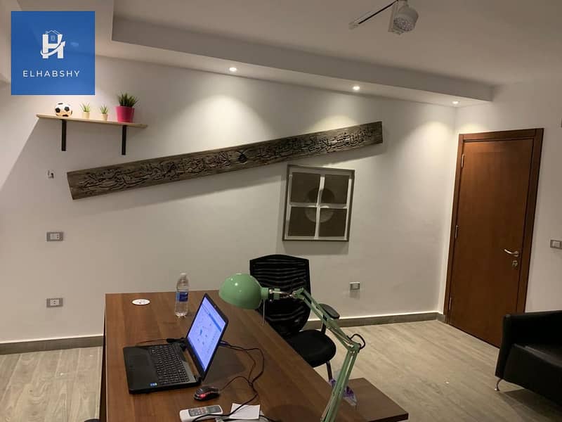 2 مكتب مفروش للإيجار في الدقى 170م فى شارع التحرير الرئيسى (رخصة و برج إدارى )  (2). jpeg