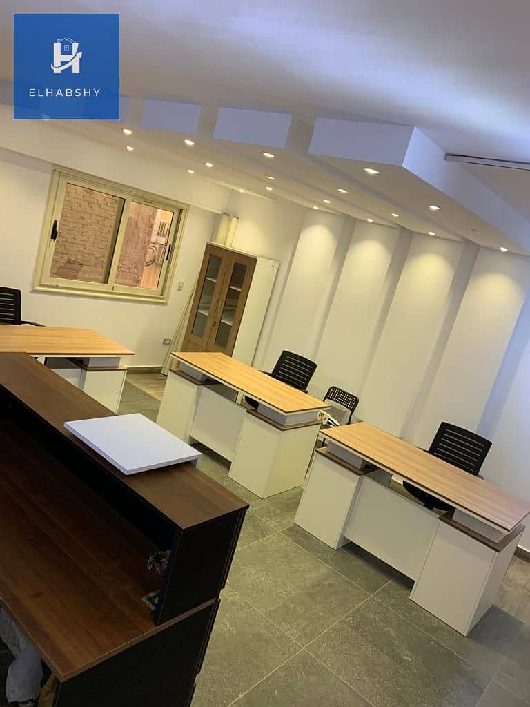 6 مكتب مفروش للإيجار في الدقى 170م فى شارع التحرير الرئيسى (رخصة و برج إدارى )  (6). jpeg