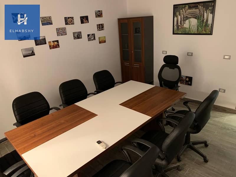 7 مكتب مفروش للإيجار في الدقى 170م فى شارع التحرير الرئيسى (رخصة و برج إدارى )  (7). jpeg