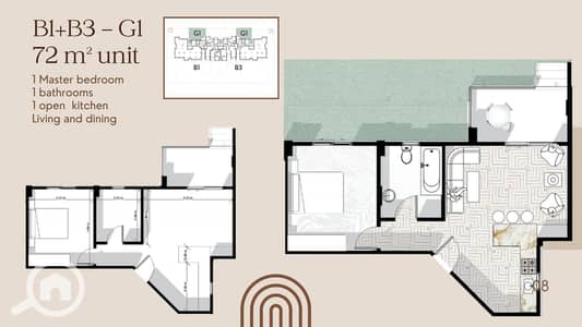 فلیٹ 1 غرفة نوم للبيع في الشيخ زايد، الجيزة - Home Inn III_8. jpg