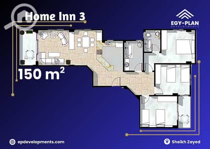 3 Bedroom Apartment for Sale in Sheikh Zayed, Giza - 9. png