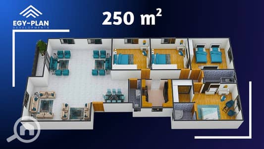 4 Bedroom Apartment for Sale in Sheikh Zayed, Giza - 10. png 4 Bedroom Apartment for Sale in Sheikh Zayed, Giza - 10. png