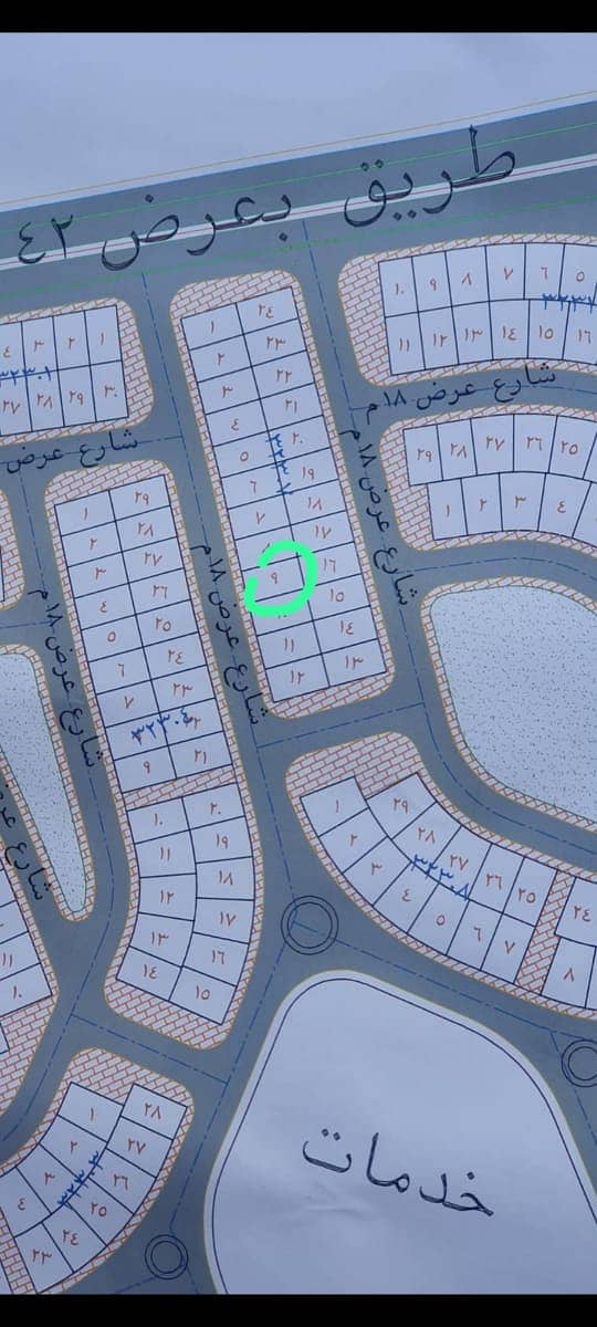 للبيع قطعة أرض – حي 32 مجاورة 3 – العبور الجديدة – تراخيص جاهزة