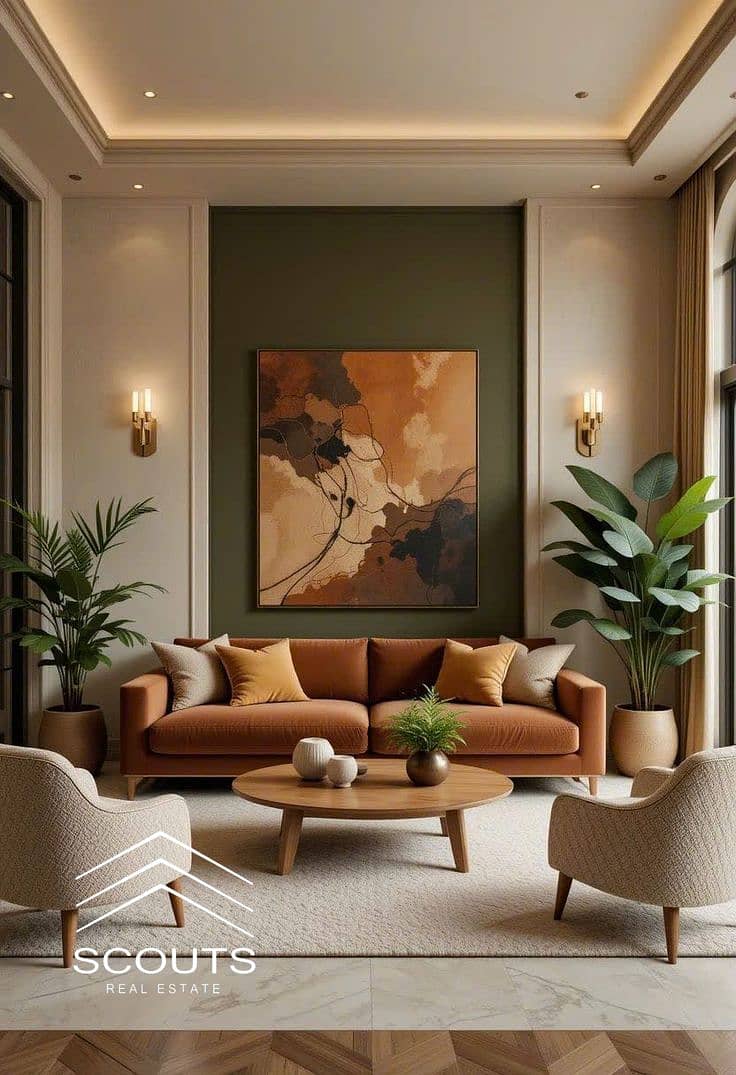 2 Stylish Living Room with Elegant Wall Art. jpg