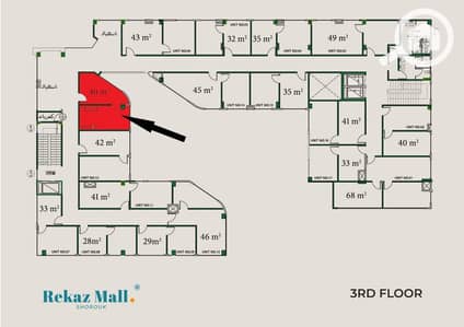 عيادة  للبيع في مدينة الشروق، القاهرة - عيادة او مكتب رقم 13 - مساحة 40م. jpg