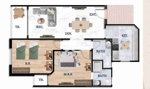 شقة 2 غرفة نوم للبيع في الشيخ زايد، الجيزة - 1000286864. jpg