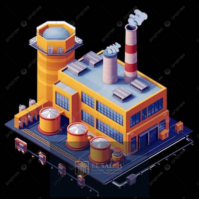 Factory for Rent in 10th of Ramadan, Sharqia - pngtree-industrial-building-factory-isometric-cartoon-st_002. png