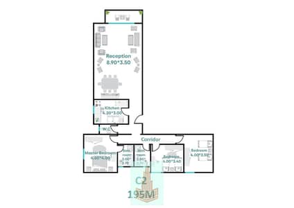 شقة 3 غرف نوم للبيع في سموحة، الإسكندرية - 3_20251218_105451_٠٠٠٢. png