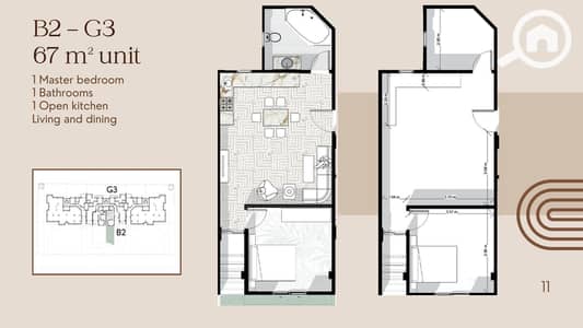 فلیٹ 1 غرفة نوم للبيع في الشيخ زايد، الجيزة - Home Inn III_11. jpg