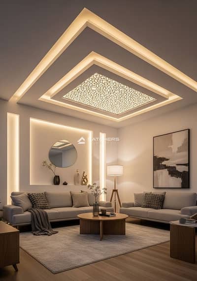 دوبلكس 3 غرف نوم للبيع في شيراتون، القاهرة - Ceiling Glow-Up_ 22 Stunning Ideas. jpeg