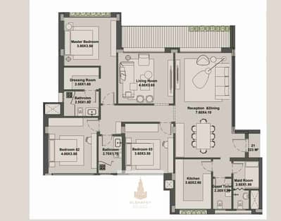 فلیٹ 4 غرف نوم للبيع في الشيخ زايد، الجيزة - IMG-20251225-WA0013. jpg