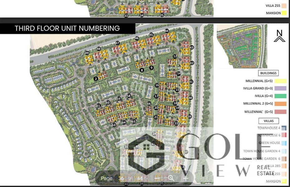 13 ترقيم وحدات فيلدز بارك اليفا. PNG