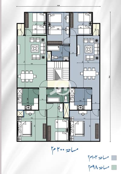 فلیٹ 3 غرف نوم للبيع في مدينة أسيوط، أسيوط - flat final 200. jpg